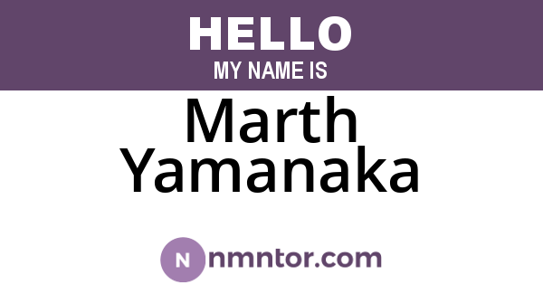 Marth Yamanaka