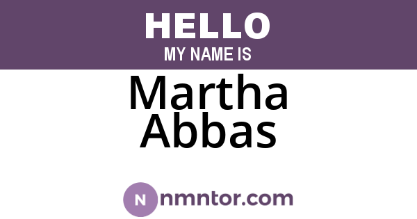 Martha Abbas