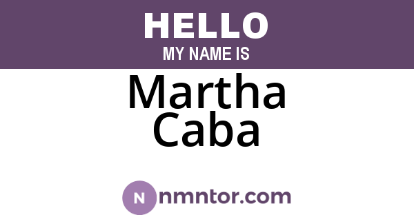 Martha Caba