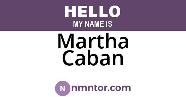 Martha Caban
