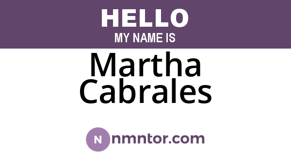 Martha Cabrales