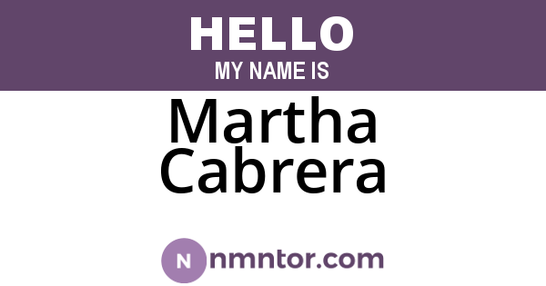 Martha Cabrera