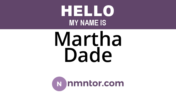 Martha Dade