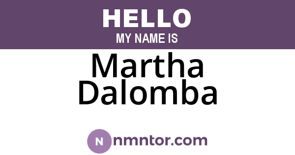 Martha Dalomba