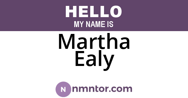 Martha Ealy