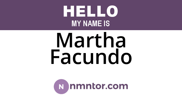 Martha Facundo
