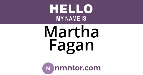 Martha Fagan