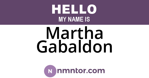 Martha Gabaldon