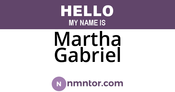 Martha Gabriel