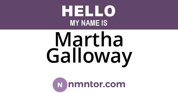Martha Galloway