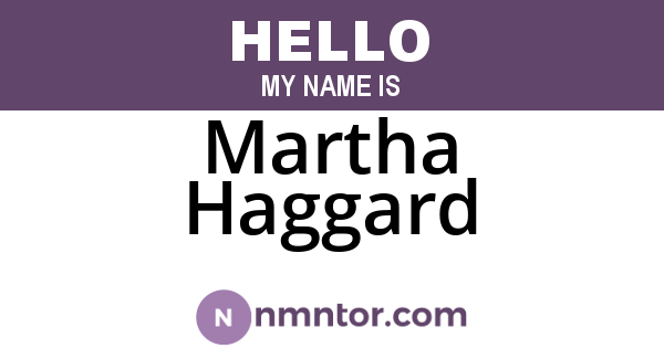 Martha Haggard