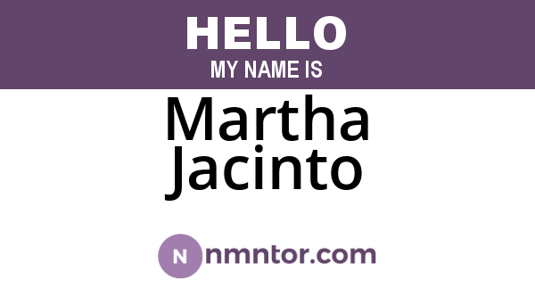 Martha Jacinto