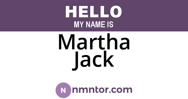 Martha Jack