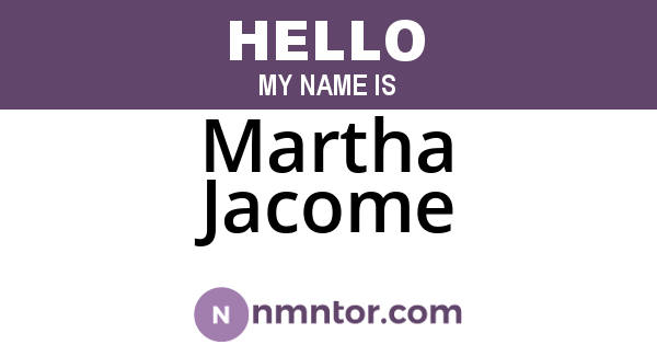 Martha Jacome