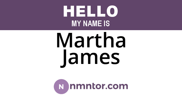 Martha James