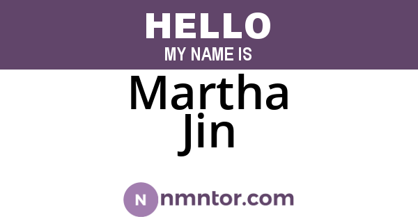 Martha Jin