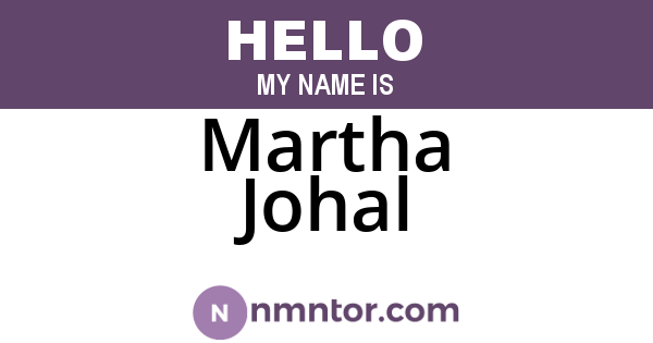 Martha Johal