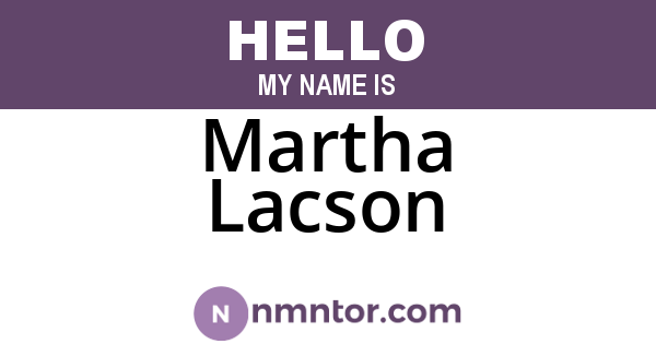 Martha Lacson