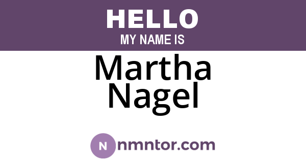 Martha Nagel