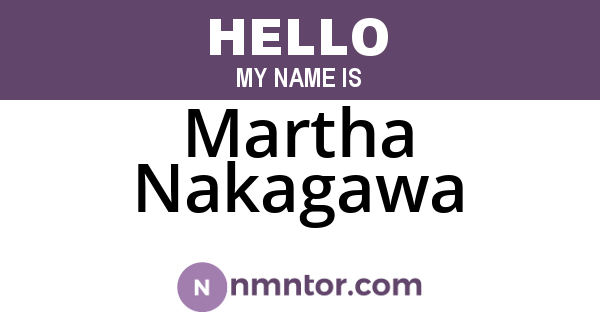 Martha Nakagawa