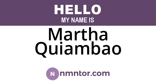 Martha Quiambao
