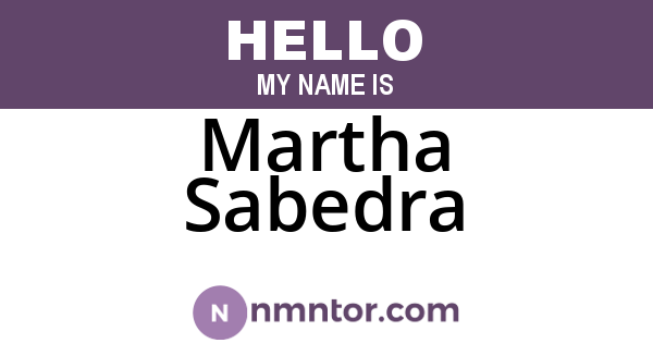 Martha Sabedra