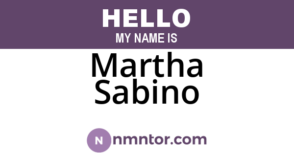 Martha Sabino
