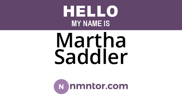 Martha Saddler