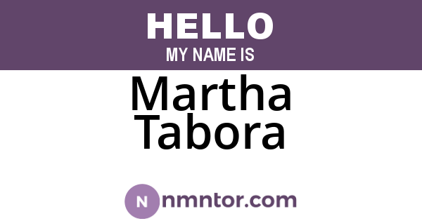 Martha Tabora