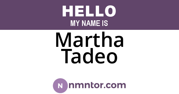 Martha Tadeo