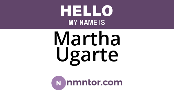 Martha Ugarte