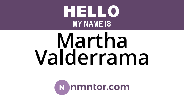 Martha Valderrama