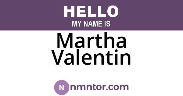 Martha Valentin