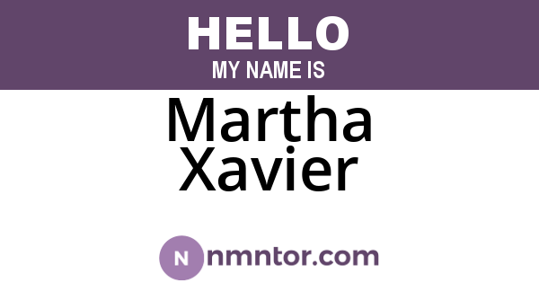 Martha Xavier