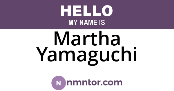 Martha Yamaguchi