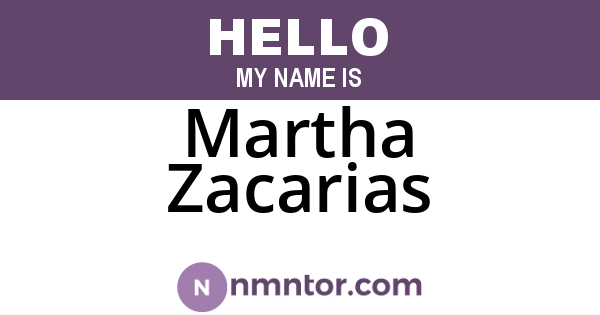 Martha Zacarias