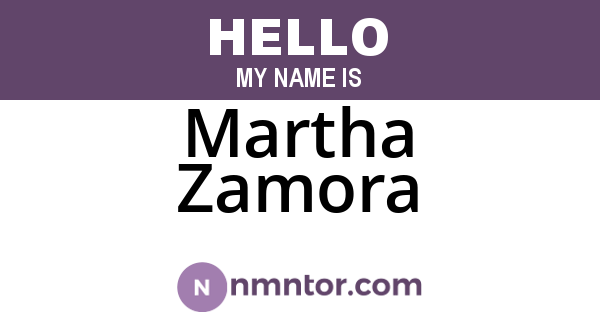 Martha Zamora