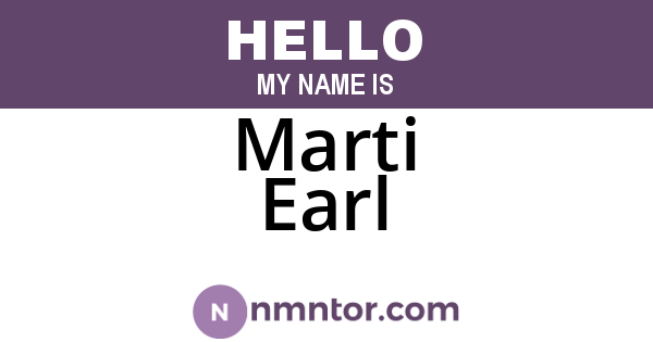 Marti Earl