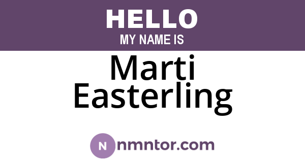 Marti Easterling