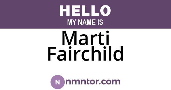 Marti Fairchild