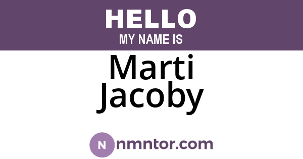 Marti Jacoby