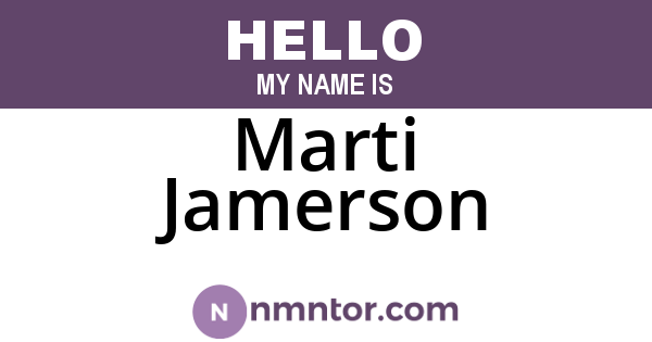 Marti Jamerson