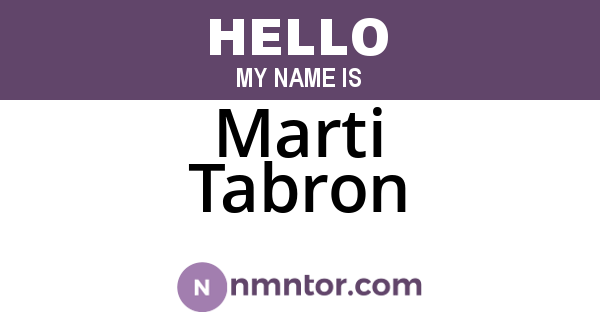 Marti Tabron