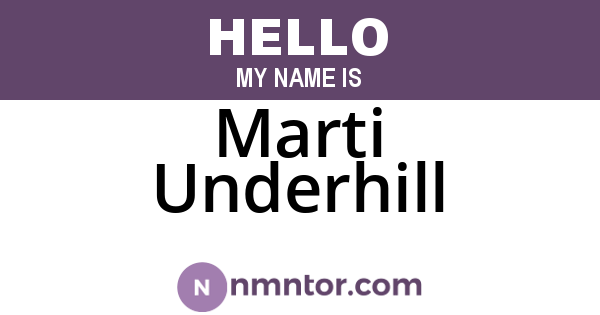 Marti Underhill