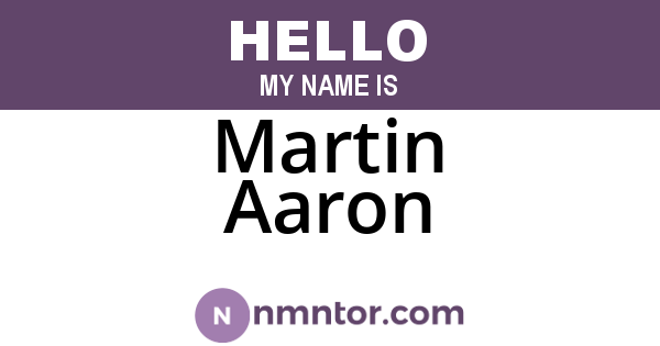 Martin Aaron