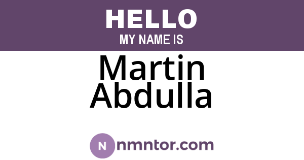 Martin Abdulla
