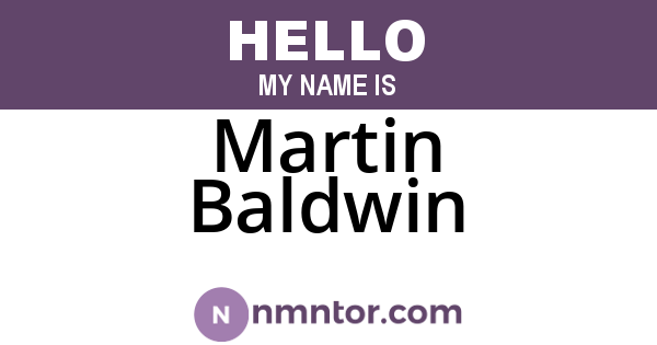 Martin Baldwin