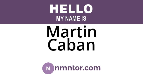 Martin Caban