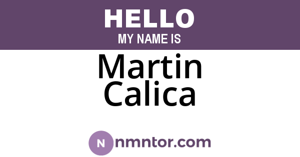 Martin Calica