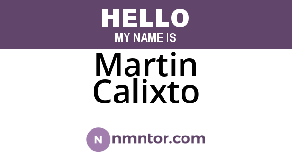 Martin Calixto